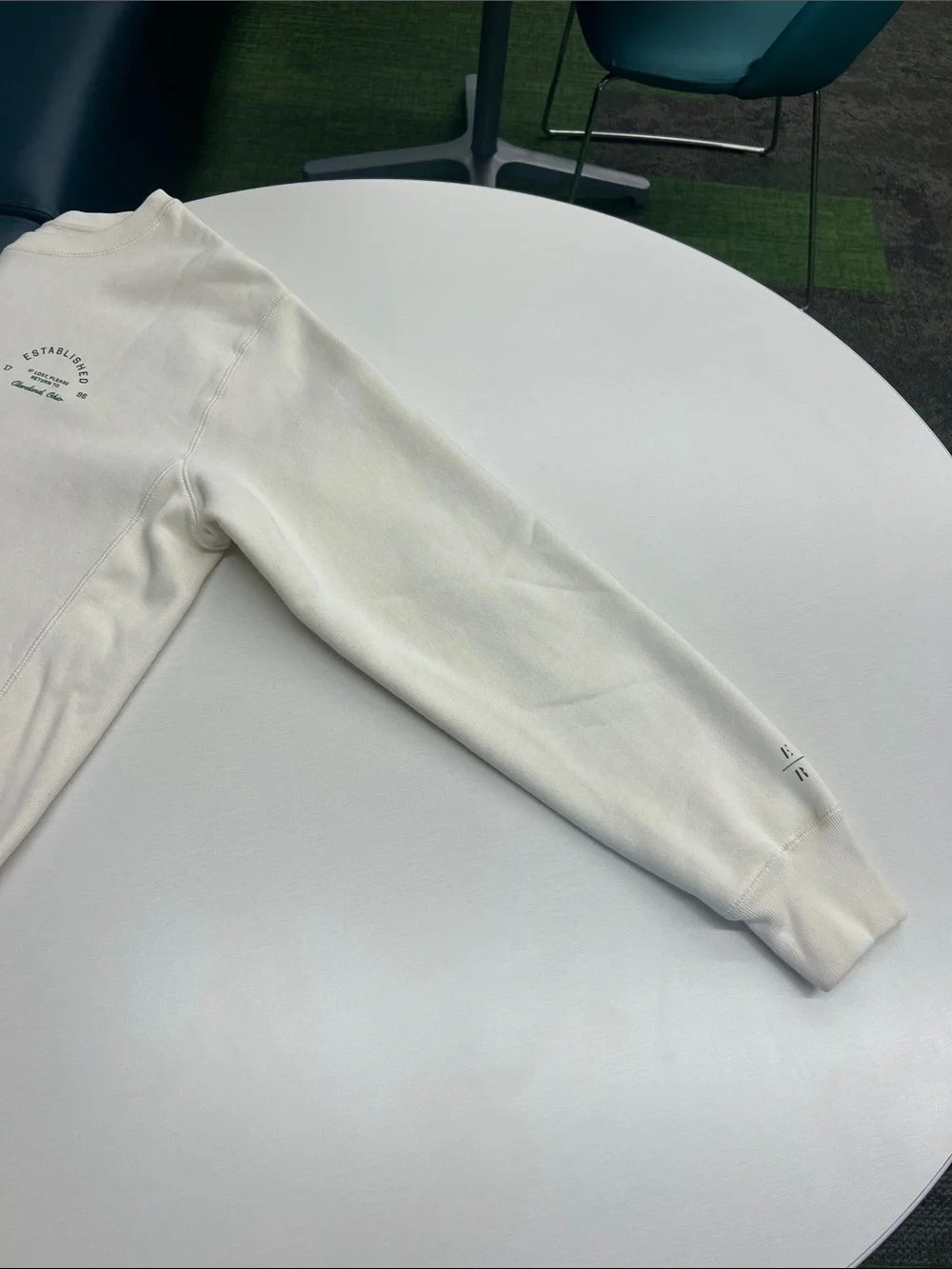 Emily Roggenburk return to cleveland puff crewneck long sleeve sweatshirt green - Picture 5 of 11